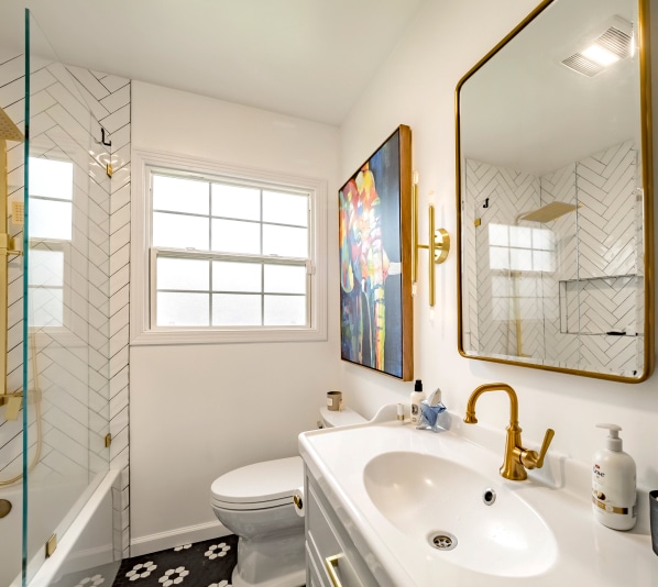 Bathroom Remodel with Gold Accents Sacramento CA 95831