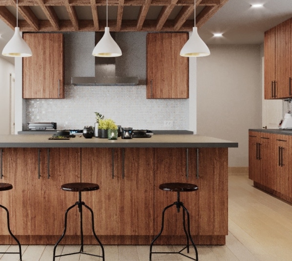 Modern All Wood Kitchen and Bathroom Remodel Granite Bay CA 95746
