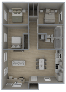 XL-1200: 3 Bedroom 1200 SF ADU Preview Image