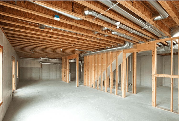 ADU Framing Basement in Sacramento, CA